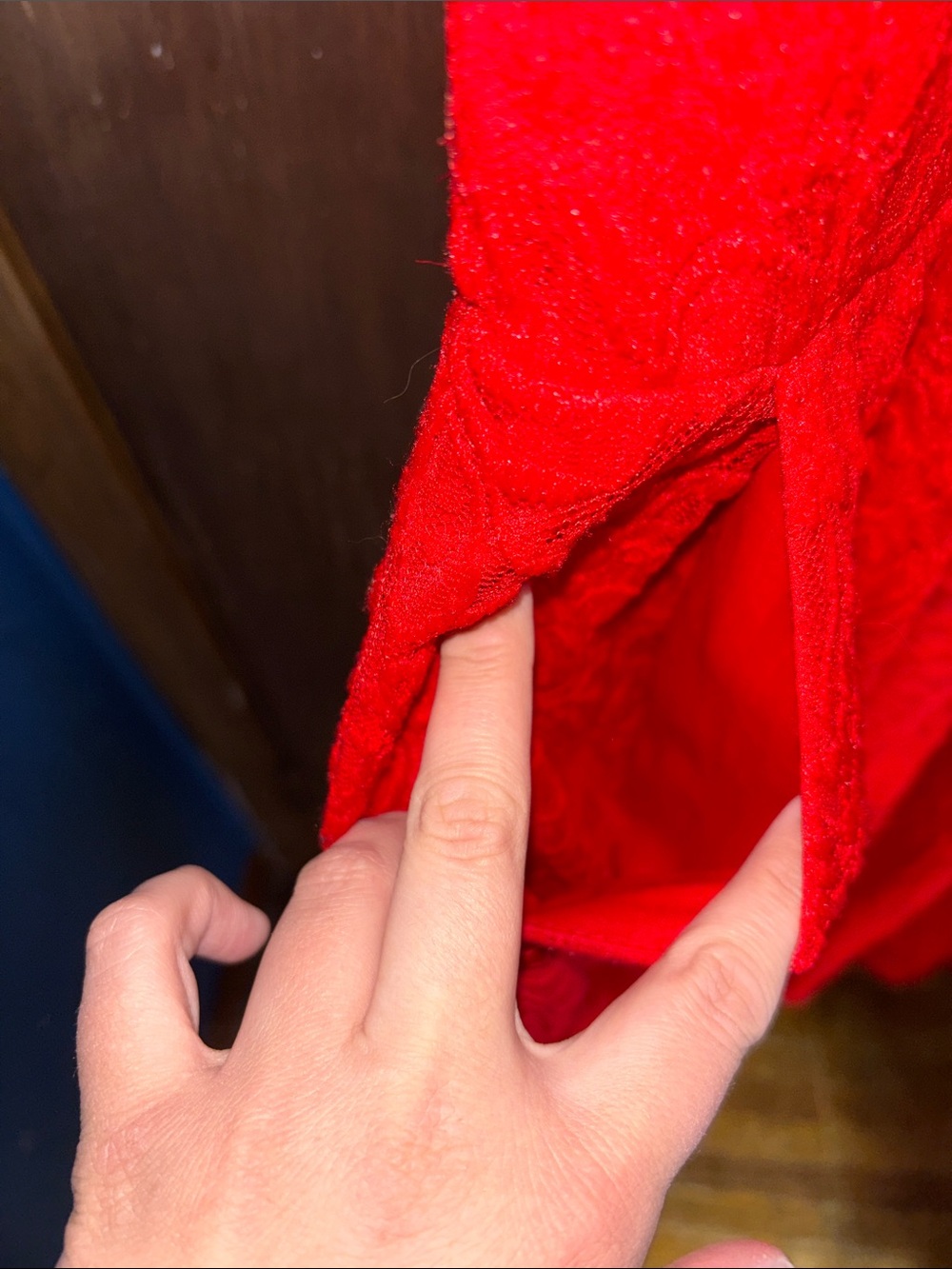 torrid Red Lace Midi Dress with Short Sleeves - Picture 5 of 13